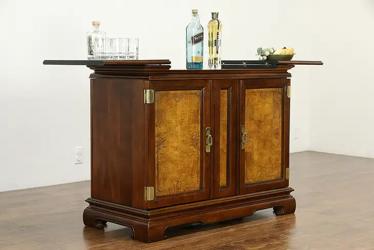 Chinese Style Vintage Bar Cabinet Flip Top Server, Universal #35000