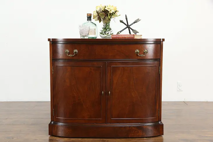 Traditional Mahogany Bar Cabinet, Sideboard or Hall Console, Lundstrom #35375