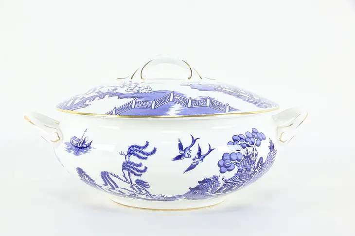 Coalport Blue Willow Covered Vegetable or Tureen With Lid #36329