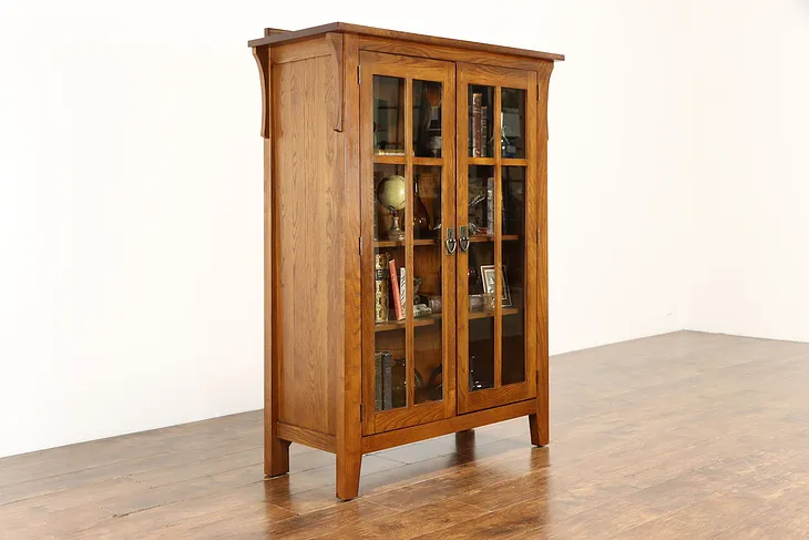 Arts & Crafts Mission Oak Craftsman Bookcase China Cabinet Kincaid #37476