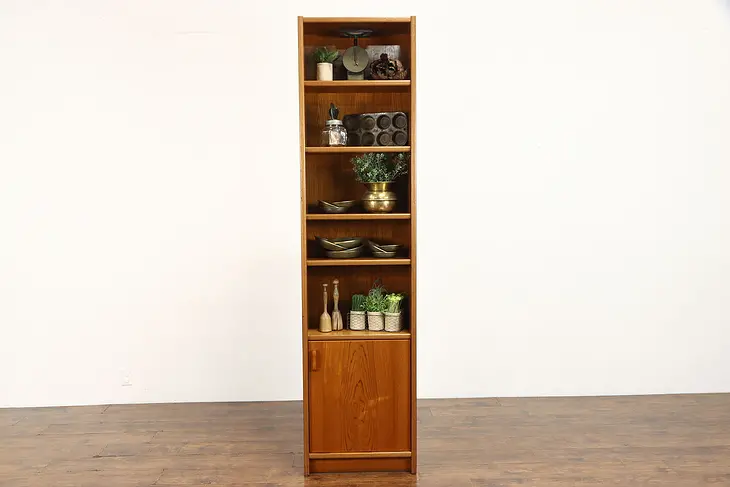 Midcentury Modern Danish Teak Vintage Wall Unit, Bookcase, Bath Cabinet #39309