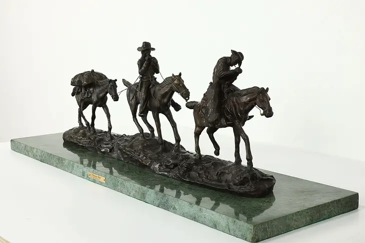 Changing Outfits Bronze Vintage Cowboy Sculpture after Charles Russell #39492