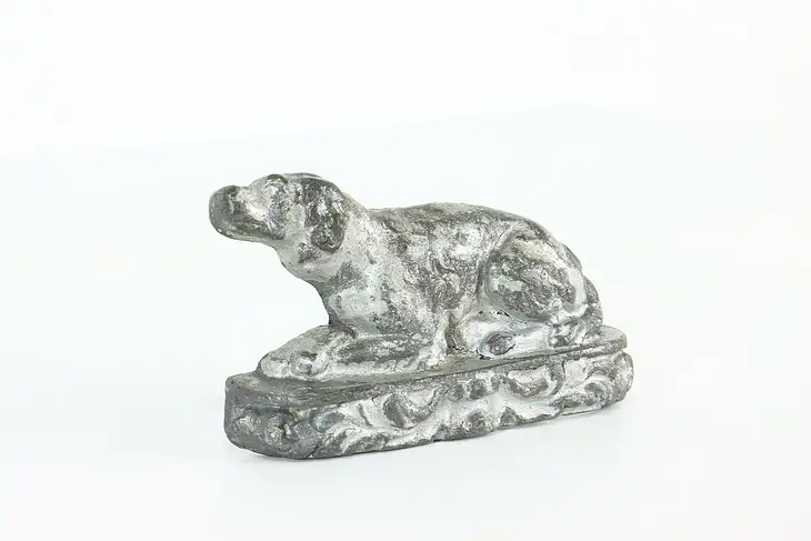 Victorian Antique Cast Lead Labrador Dog Door Stop, Pewter Finish #40545