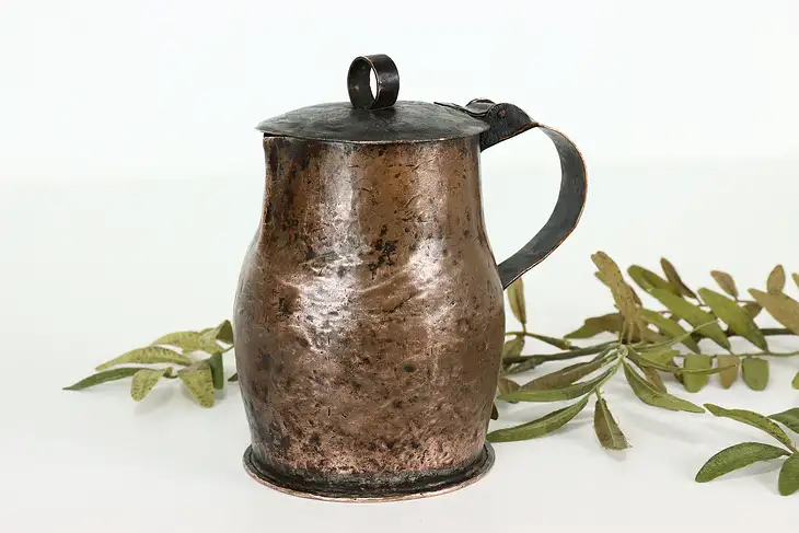 Farmhouse Vintage Hammered Copper Mug, Beer Stein or Tankard #40620