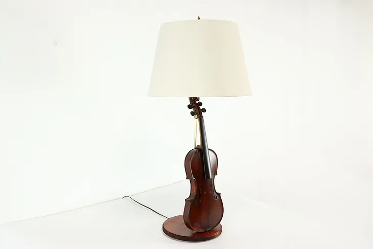 Folk Art Vintage Violin Mounted as a Lamp #39666