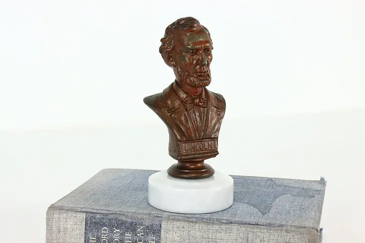 Abraham Lincoln Antique Presidential Bust, Marble Base #40690