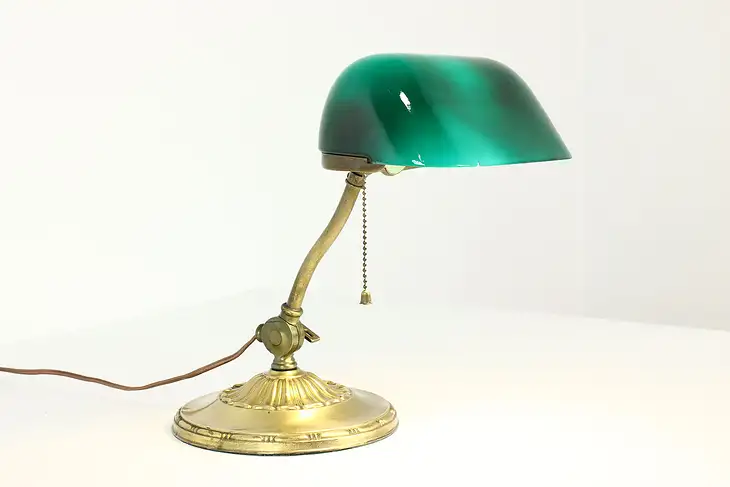 Emeralite Antique Office or Library Antique Banker Desk or Piano Lamp #40650