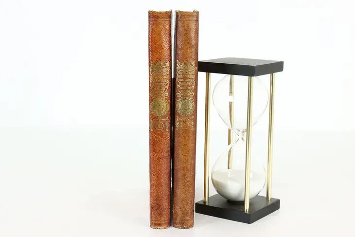 Pair of Leatherbound Antique 1912 Danish Books, Gyllembourg #40450