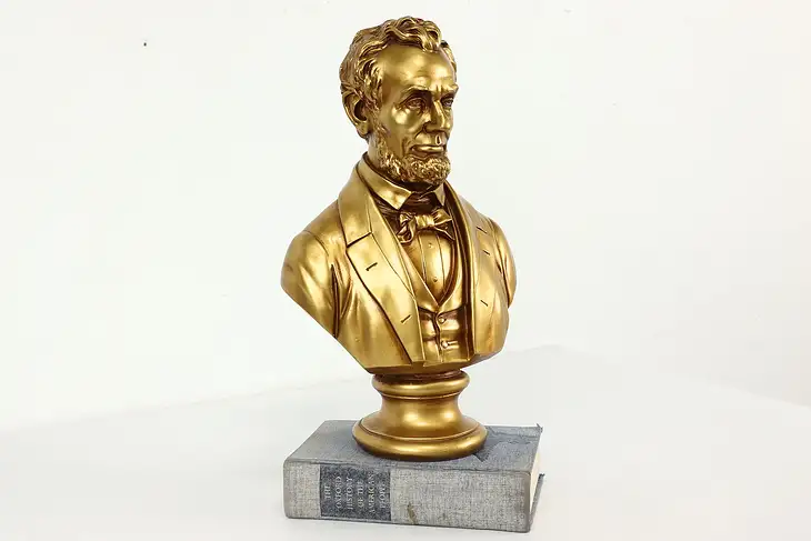 Abraham Lincoln Vintage Ceramic Sculpture Bust, Bronze Finish #41027