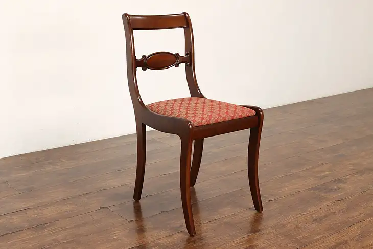 Traditional Saber Leg Vintage Desk or Side Chair New Upholstery,Tell City #41821