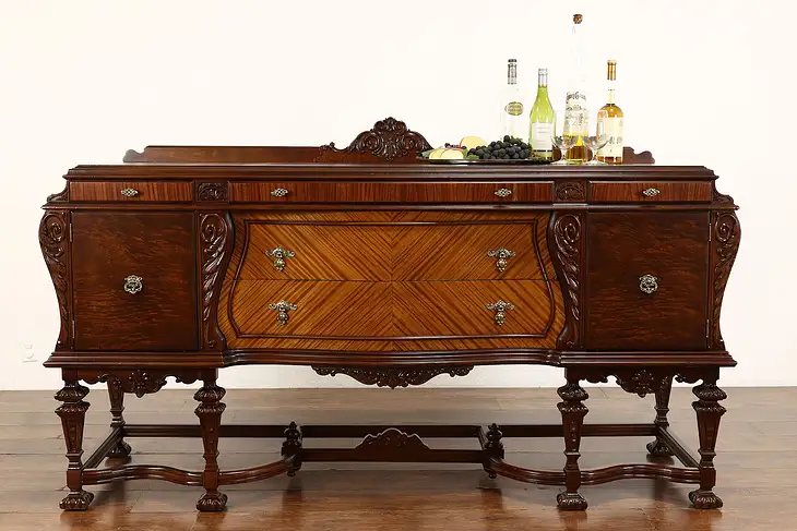 Renaissance Antique Carved Sideboard, Buffet or Hall Console, Rockford #41929