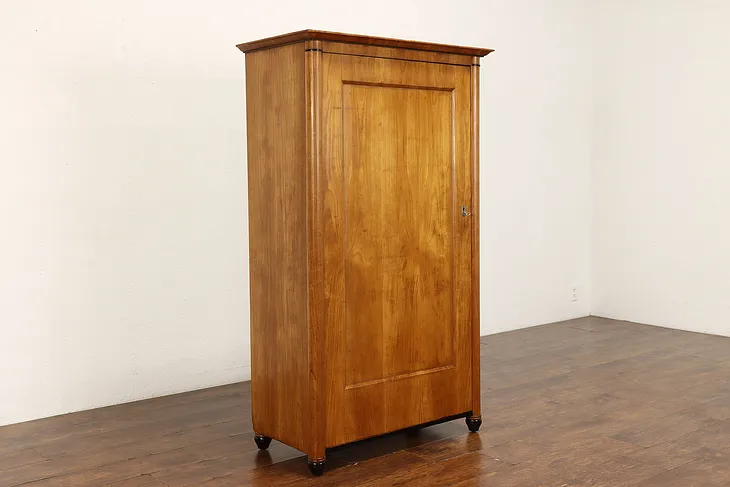 Biedermeier Antique Armoire Wardrobe, Bath Cabinet, Kitchen Cupboard #41826