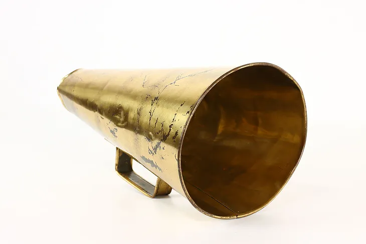 Traditional Antique Brass Megaphone or Bull Horn #42211
