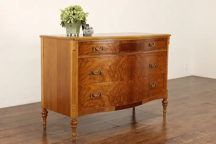 French Design Vintage Walnut Burl Chest or Dresser, Widdicomb #42283