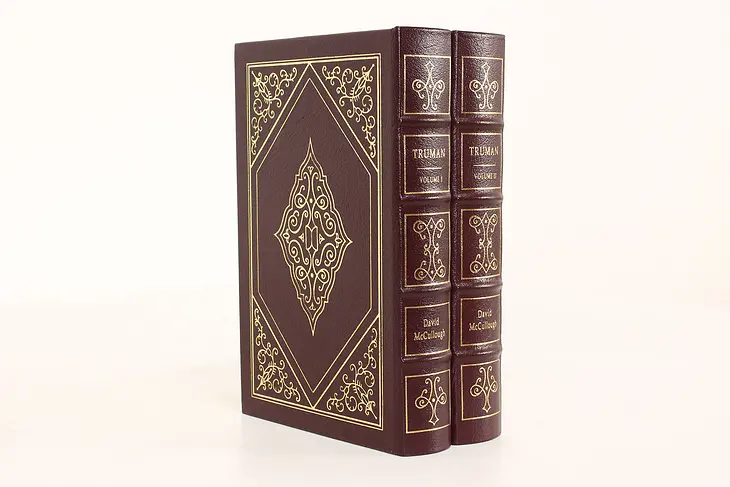 Easton Pair of President Harry S. Truman Leatherbound Gold Tooled Books #42465