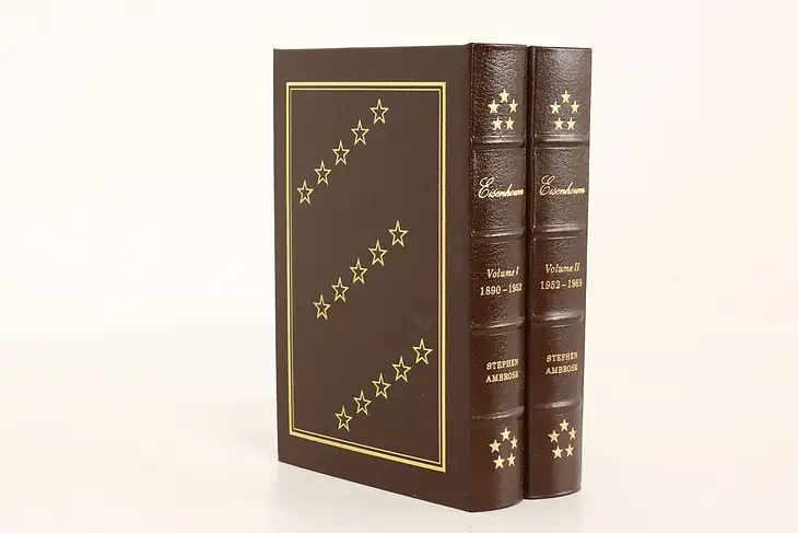 Easton Pair of President Eisenhower Leatherbound Gold Tooled Books #42439