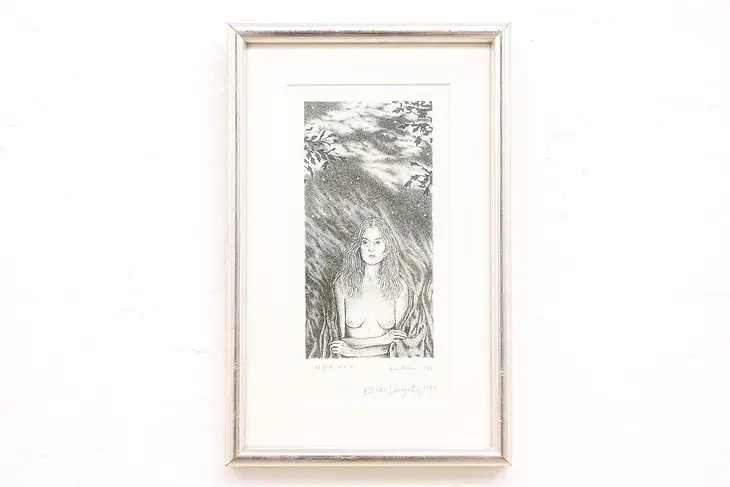 Nude at Night Vintage Numbered Artist Print, Doughty 12"  #42645