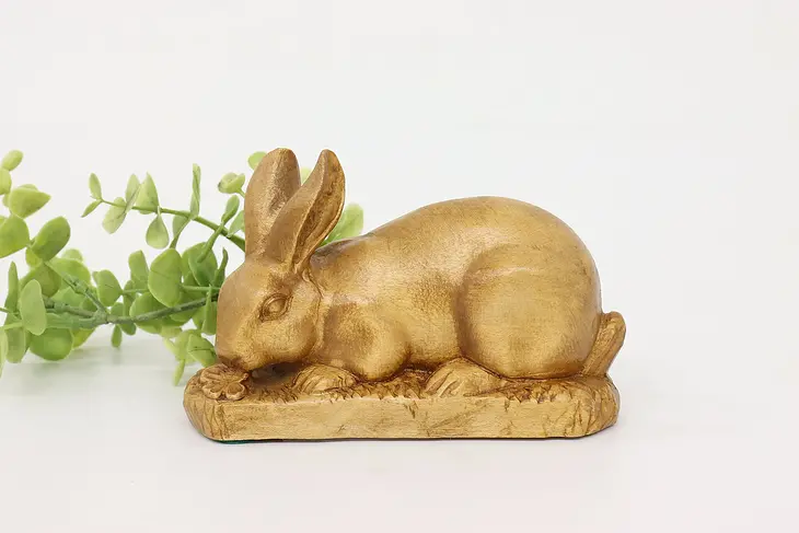 Swiss Alpine Vintage Folk Art Hand Carved Bunny or Rabbit Sculpture #41672