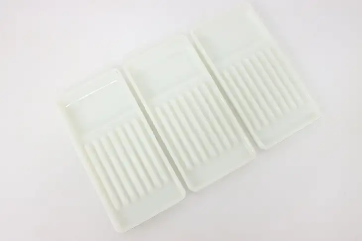 Set of 3 Dentist Antique Milk Glass Dental Trays, Two Rivers WI #43460