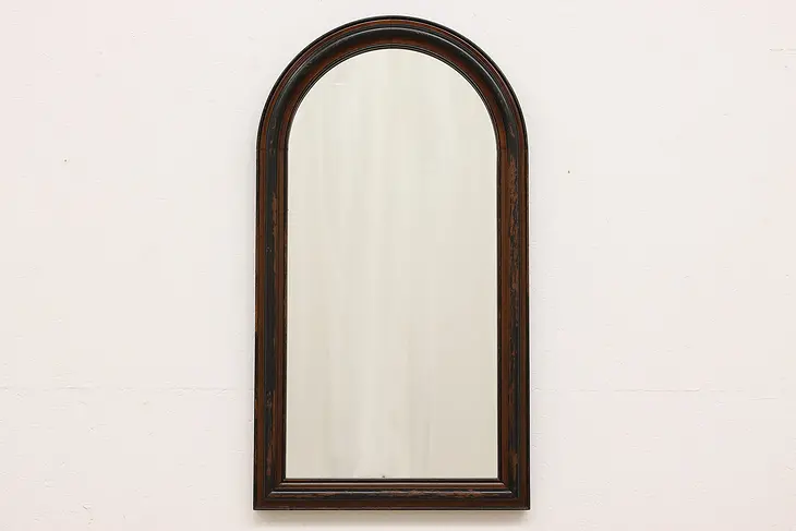 Victorian Antique Carved Walnut Wall Mirror, Arch Top #43478