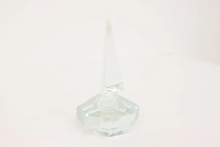 Art Deco Vintage Hand Cut Crystal Perfume Bottle, Japan #43617