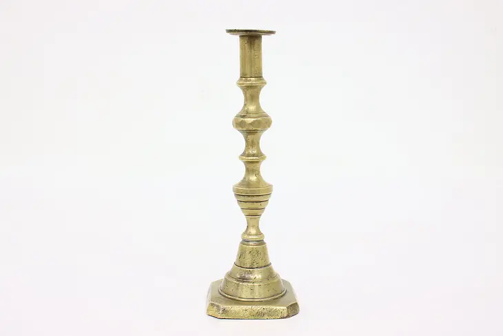 Victorian Antique English Brass 11" Candlestick #43986