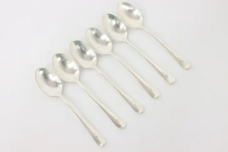 Set of 6 Victorian Antique Sterling Silver Demi Tasse Coffee Spoons #44001