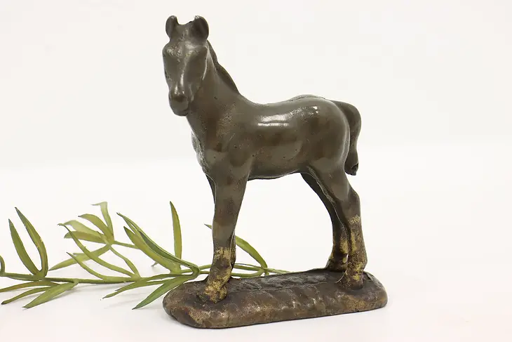 Foal Horse Farmhouse Antique Iron Sculpture, Bronze Finish, Littco #43215