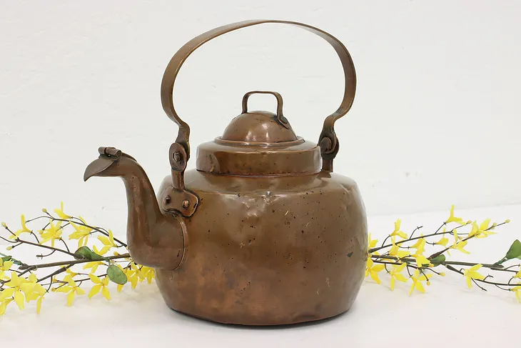 Farmhouse Antique Copper Tea Kettle or Pot #43920