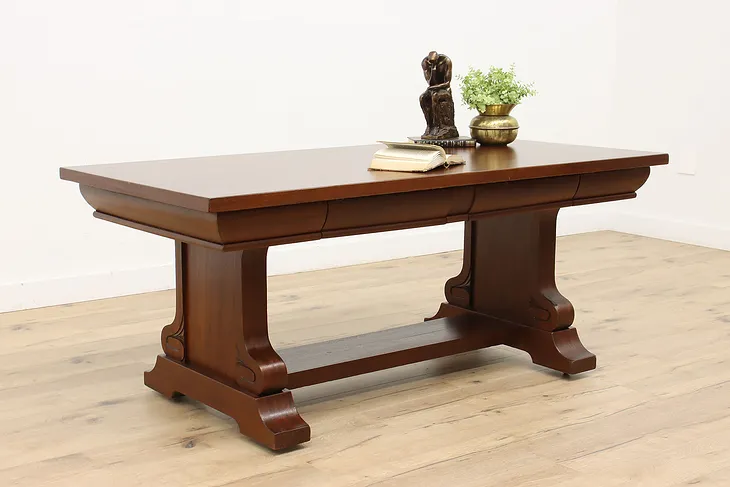 Empire Antique Mahogany 6' Library Desk or Conference Table #43965