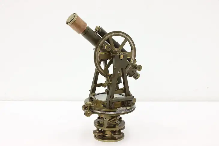 Transit or Theodolite, Antique Brass Surveyor Instrument, Lilley, London #43787