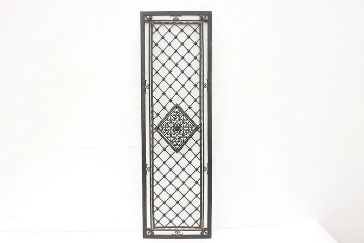 Renaissance Antique Architectural Salvage Wrought Iron Grate or Panel #44197