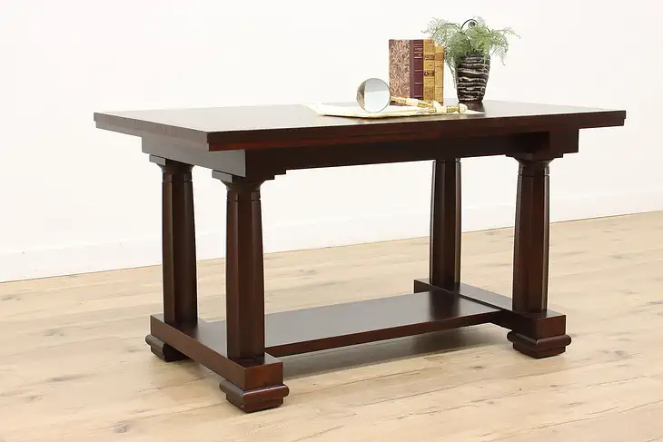 Empire Antique Mahogany Hall or Library Table, Office Desk, Royal #43960