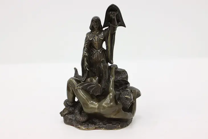 Antique 1900 French Bronze Sculpture, Fall of Lucifer #43799