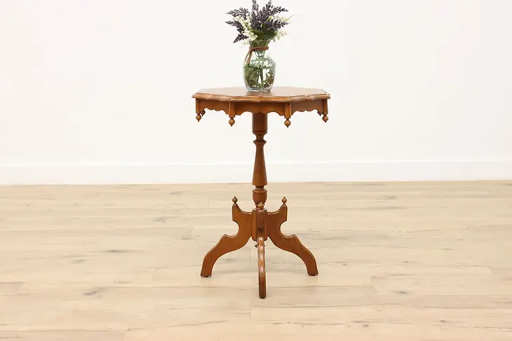 Victorian Walnut Antique Plant Stand, Lamp Table, Sculpture Pedestal #44406