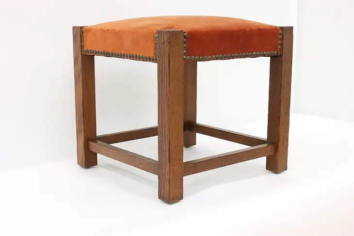 Arts & Crafts Mission Oak Antique Craftsman Footstool #44846