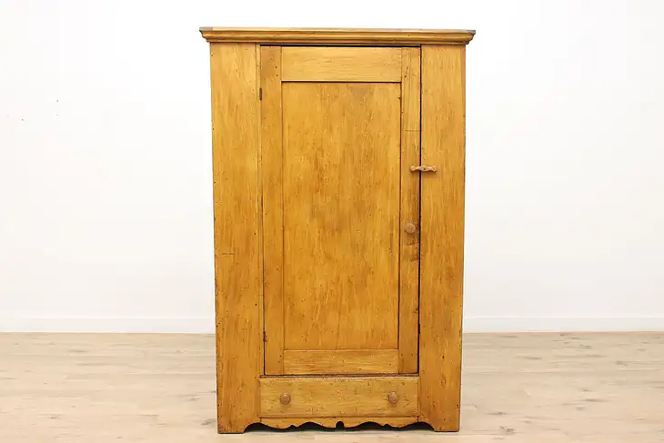 Farmhouse Antique Country Armoire, Closet or Wardrobe #42793