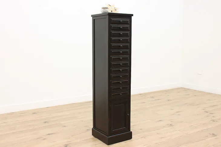 Farmhouse Vintage 13 Drawer File or Jewelry Cabinet #44814