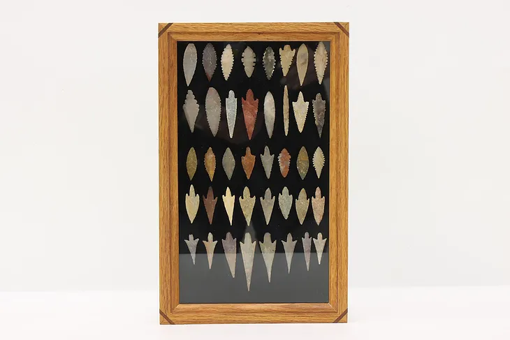Set of 40 Antique African Stone Points, Spear or Arrowheads #43641