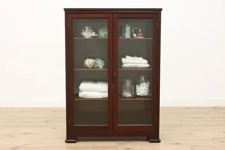 Traditional Antique Mahogany Office or Library Bookcase, Display Cabinet #45021