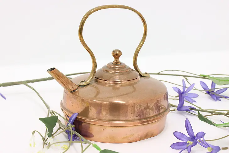 Farmhouse Vintage Copper & Brass Tea or Hot Water Kettle #45066