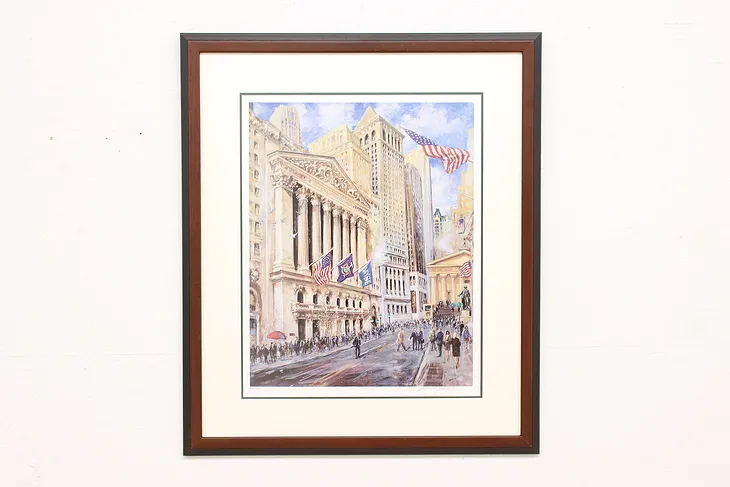 New York Stock Exchange Vintage Signed Numbered Print, Kubic 42" #45230