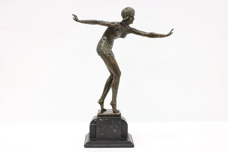 Art Deco Vintage Bronze Statue Dancer Sculpture, Chiparus #44683