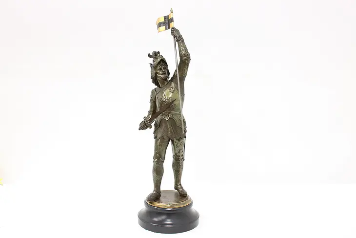 Cavalier in Armor Statue Antique Bronze Finish Sculpture #43894