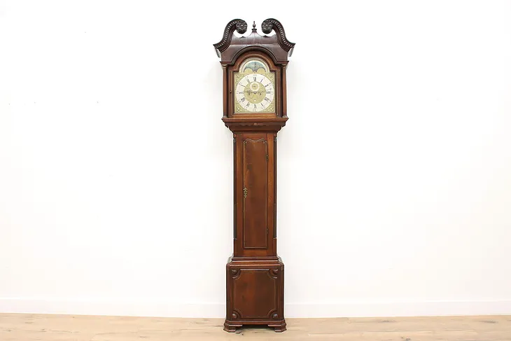 Antique English 1840s Tall Case Grandfather Clock, Turnbull #39869