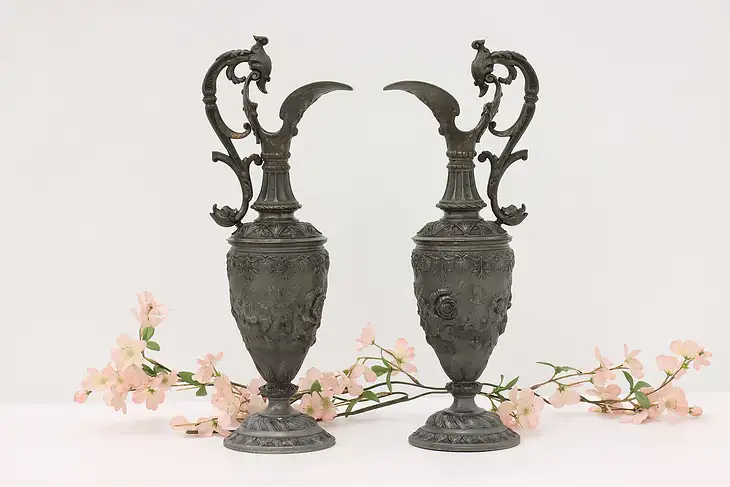 Pair of Renaissance Antique Ewers or Pitcher Sculptures #44282