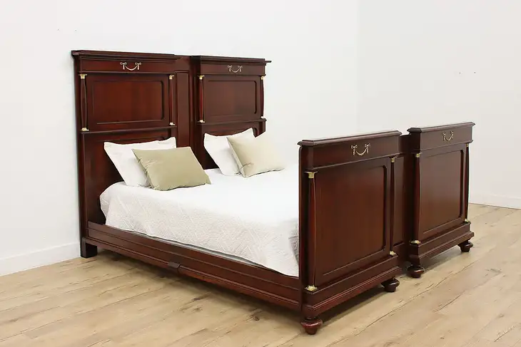 Pair of Classical Antique Mahogany Narrow Twin Single Beds #35275