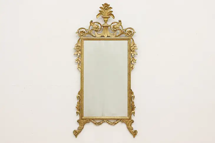 Georgian Design Antique Carved Gold Hall Mirror #45077