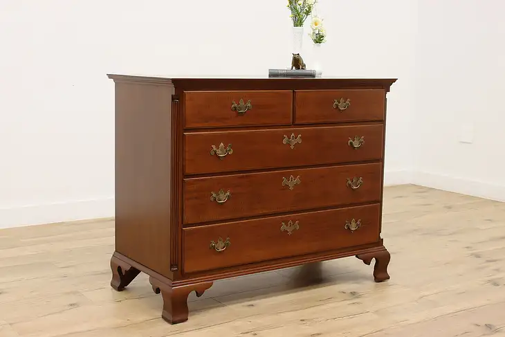 Georgian Design Vintage 5 Drawer Mahogany Dresser or Chest #45977