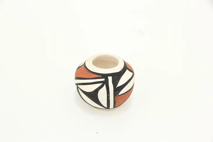 Native American Antique Isleta Pueblo Pottery Mini Vase #45854